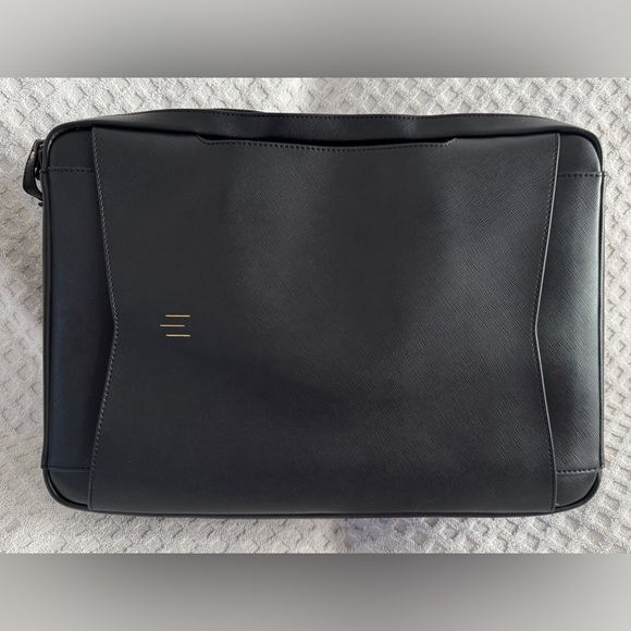 🆕 La Mansio One Half-Pack Modular Travel Bag Black Saffiano Leather Retail $567 - Picture 3 of 8